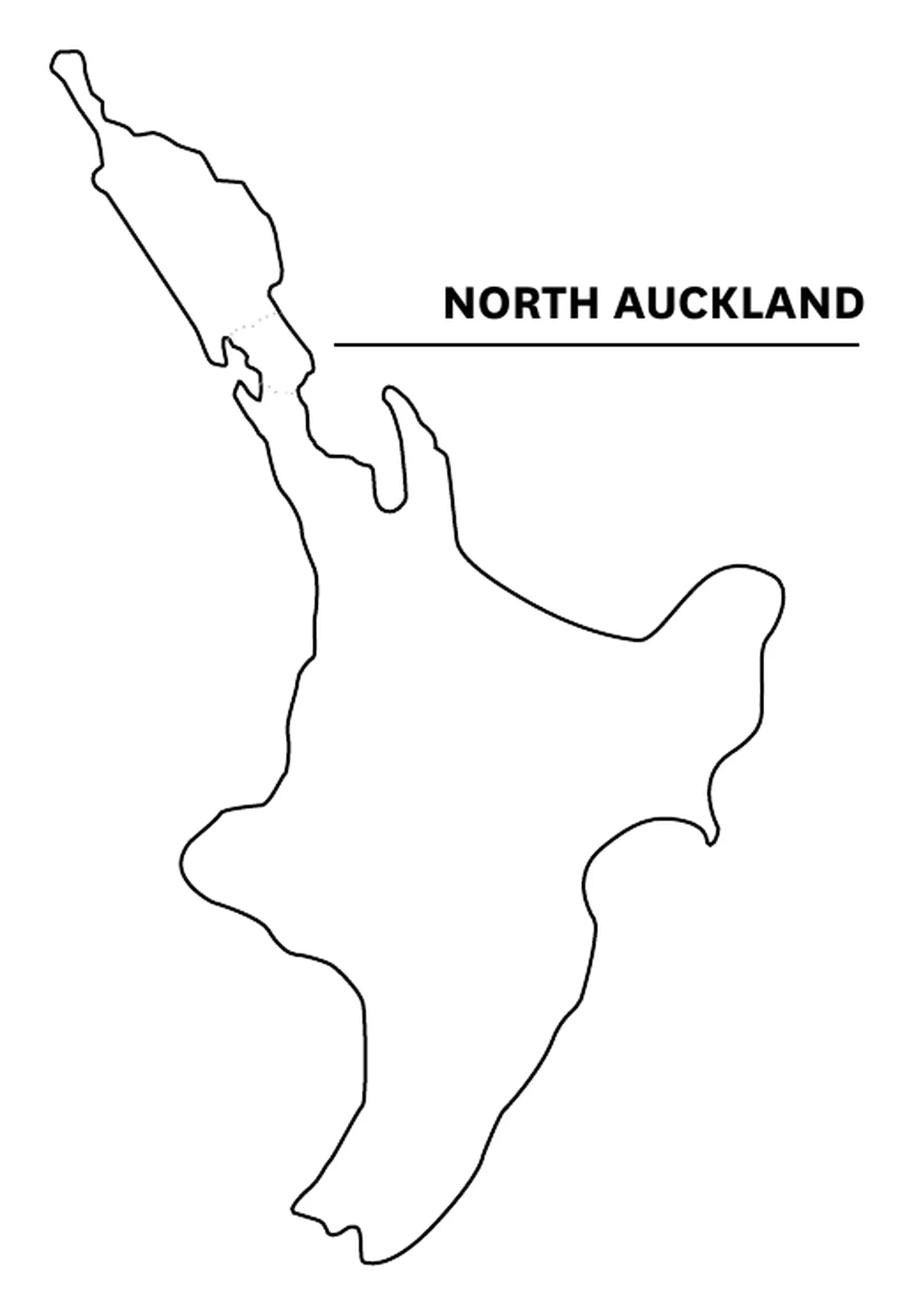 Map of New Zealand highlighting the North Auckland growing region