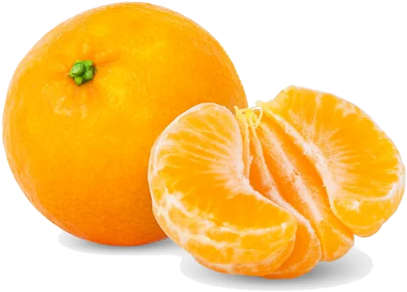 Mandarin with peeled segments